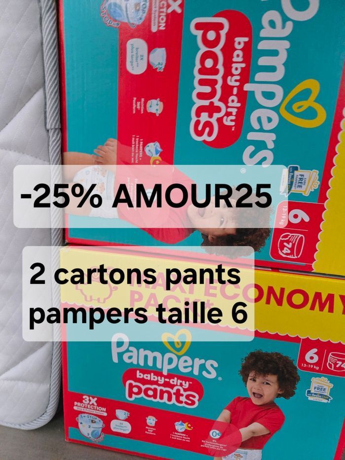 2 maxi cartons pampers pants taille 6