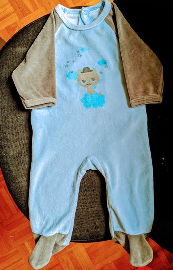 Pyjama velours coton Vertbaudet neuf motif chat