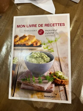 Livre mon livre de recettes pour le robot, monsieur cuisine, connect
