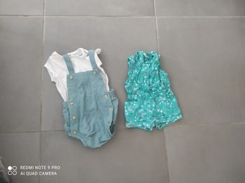 Combinaison shorts 3 mois