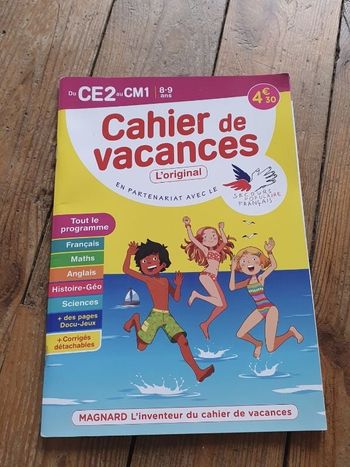 Cahier de vacances du CE2 au CM1