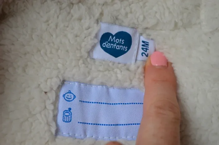 Parka enfant Mots d'enfants marine motifs 24-36 mois - photo numéro 6