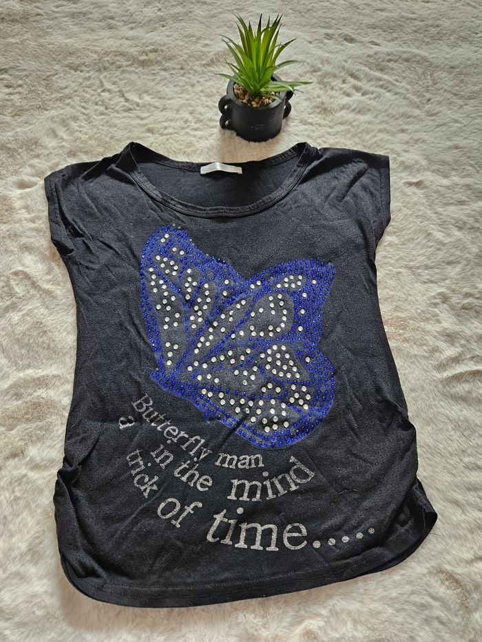 Tee-shirt Noir -Joy Mary 36/S - photo numéro 3