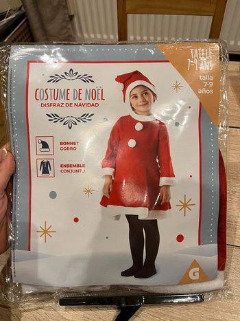 Costume de Noël fille 2 pièces 7-9 ans