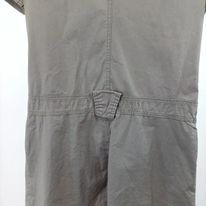 Robe saharienne kaki gris style militaire Zoe taille 40 coton 100 % poches et écussons A1490 - photo numéro 12