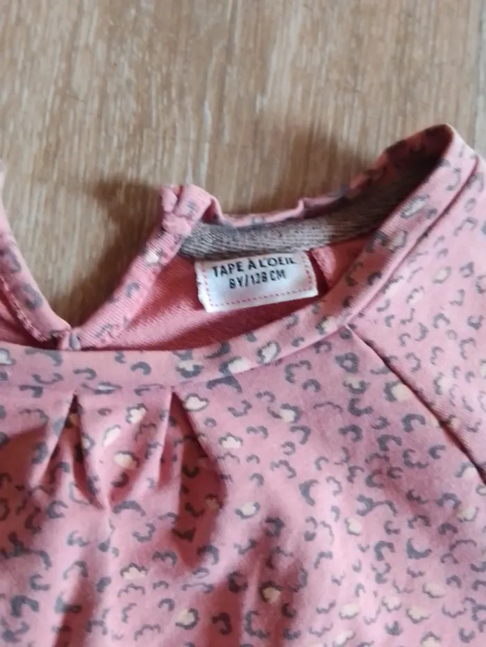 Robe fille tao tape a l oeil 8 ans rose plutôt automne hiver - photo numéro 3