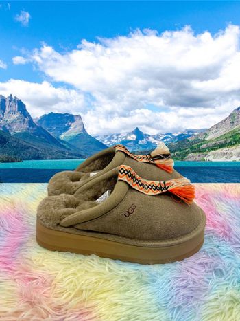 Pantoufles d'hiver UGG Tazzle, vert brunâtre, pointure 38