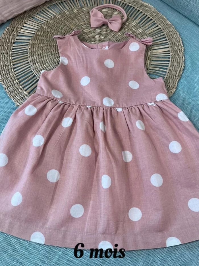 Robe et bandeau noeud taille 6 mois - photo numéro 2