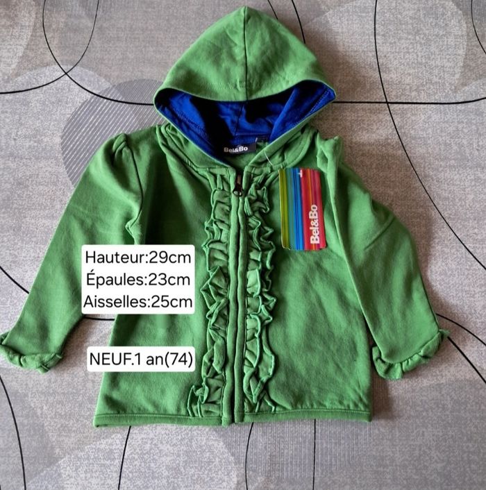 Ensemble NEUF pour fille gilet et robe 1 an - photo numéro 2