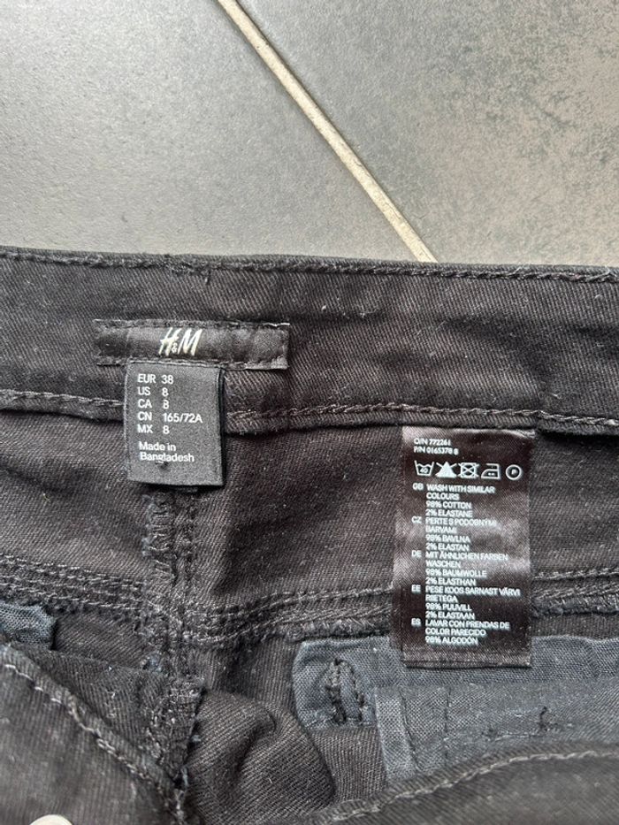 Short en jeans fin noir femme taille 38 H&M - photo numéro 8