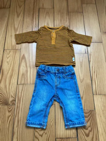 Ensemble kiabi tee shirt jean 3 mois