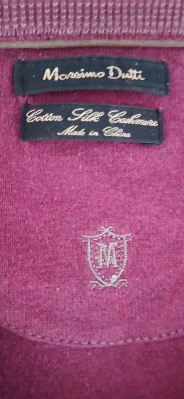 Cardigan massimo dutti taille S bordeaux bon état pull d'automne - photo numéro 4