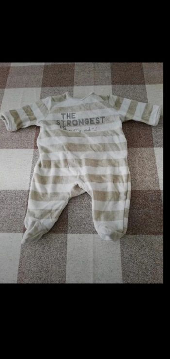 Pijama 3 mois épais rayé kitchoun