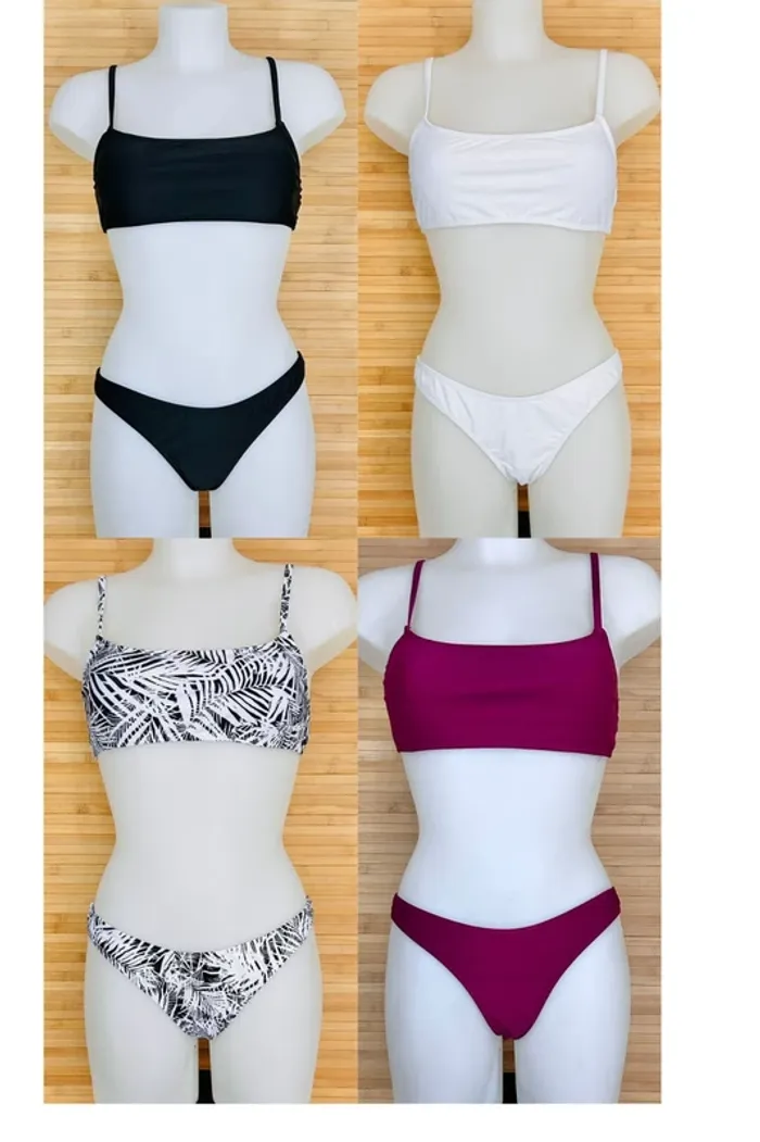 Lot de 4 maillots de bain pour femme taille S coupe échancrée