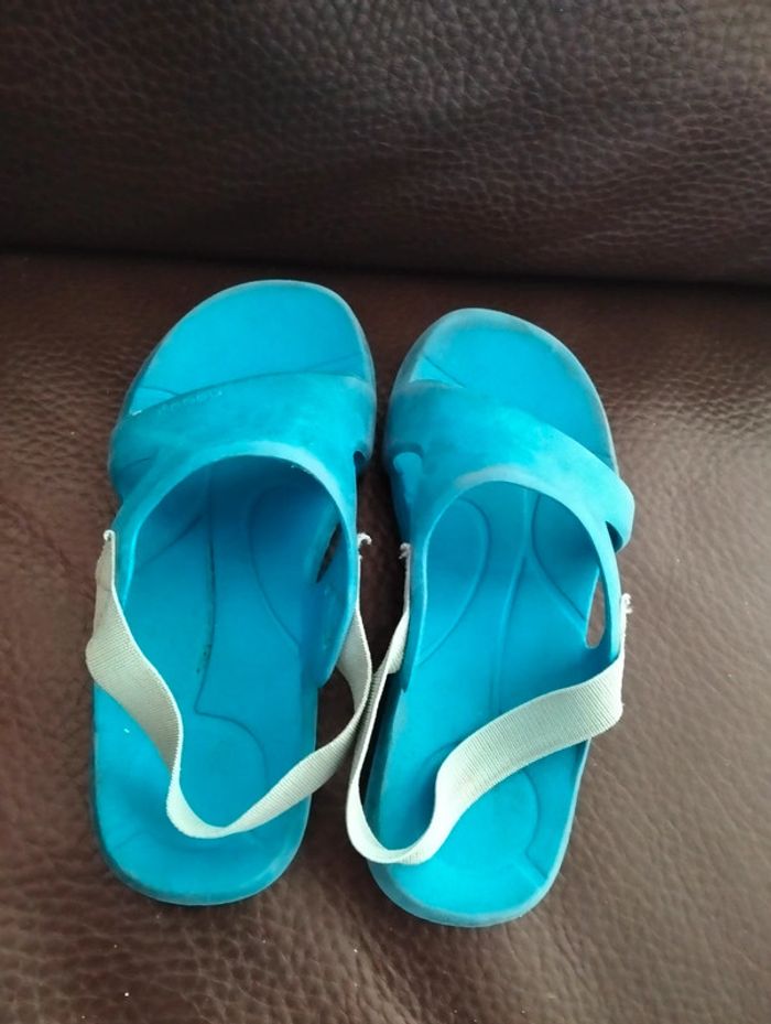 Claquettes turquoises Nabaiji 28/29 - photo numéro 3