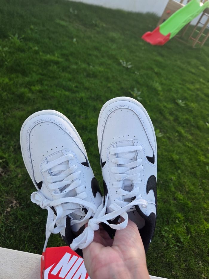 Basket neuve nike noir et blanche style dunk low af1 air force one gamma - photo numéro 6