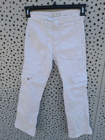 Jean cargo blanc Zara