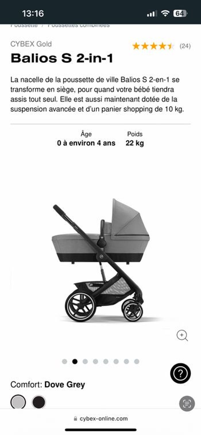 poussette Cybex Balios S 2en1 - photo numéro 3