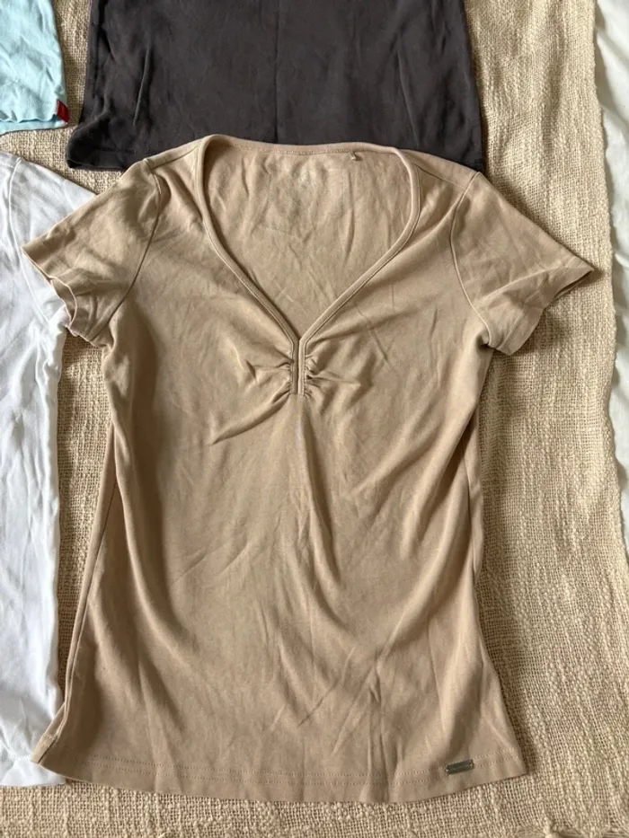 Lot 4 t-shirt esprit taille M multicolore - photo numéro 4