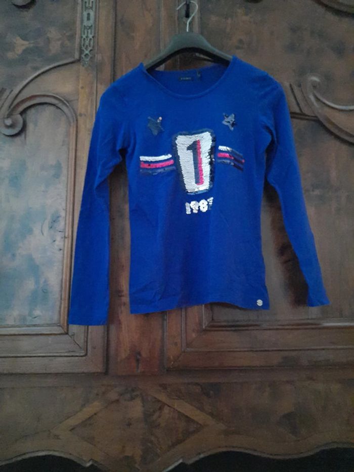 Tee-shirt à manches longues avec sequins réversibles - photo numéro 2