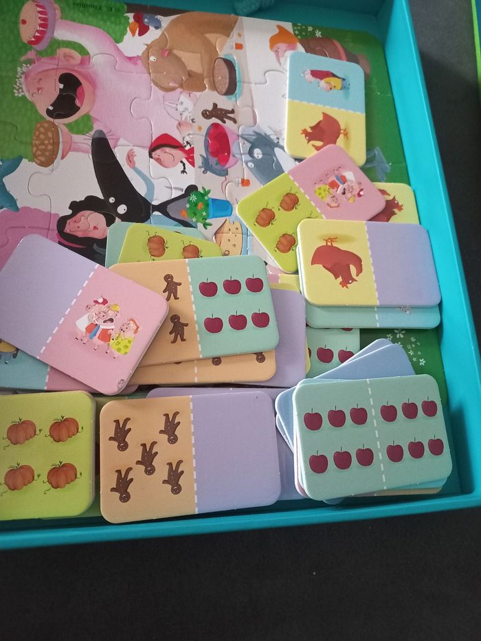 Ma mallette loup au pays des contes livre dominos puzzle - photo numéro 5