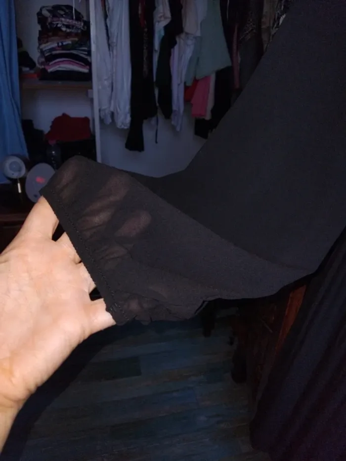 Robe plissée manches en voile - photo numéro 3