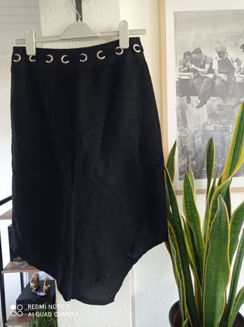 Jupe noire La Redoute en lin mélangé taille M neuve