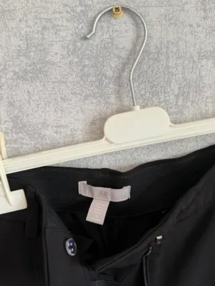 pantalon fluide ajusté à jambes larges noir H&M taille S - photo numéro 2