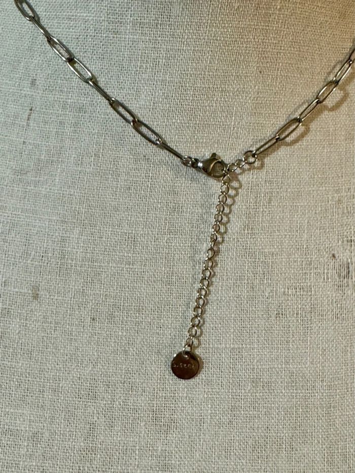 Collier mailles larges réglable cercle œil cils en pendentif - photo numéro 4