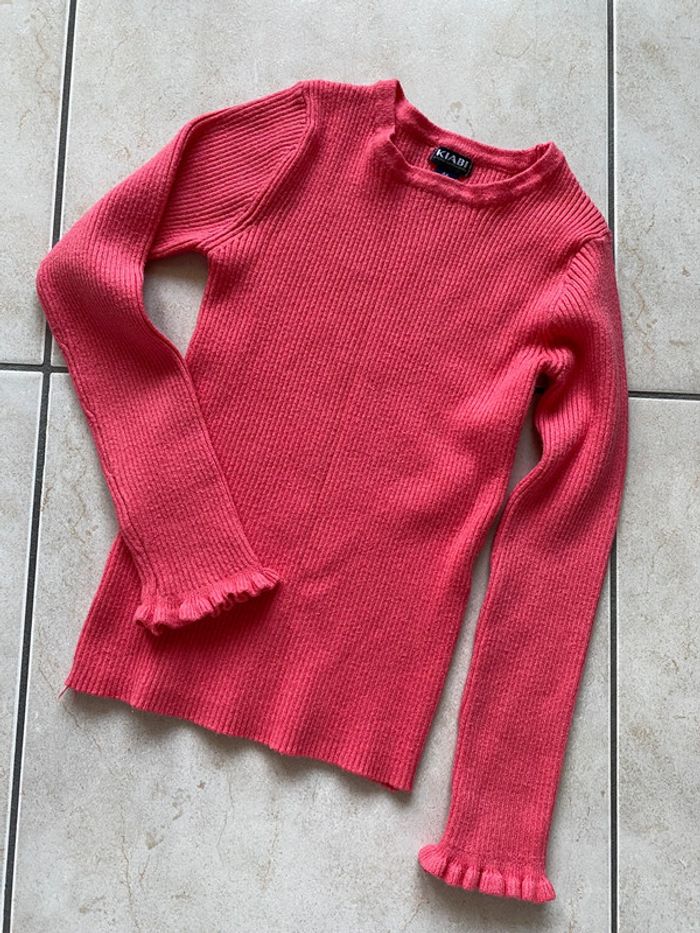Pull maille fille rose Kiabi 4 ans - photo numéro 2