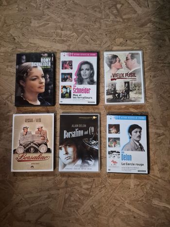Lot de 6 DVD de Romy Schneider et Alain Delon