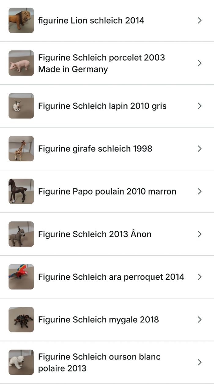 Figurines Schleich ou papo