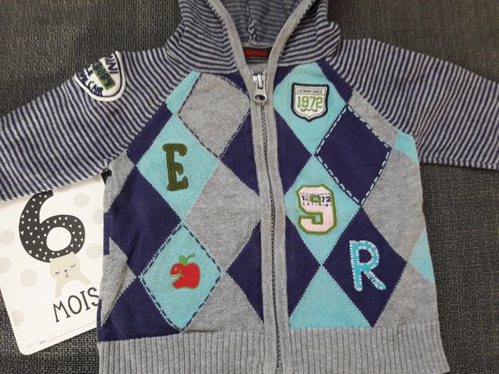Gilet tricot Catimini 6m Neuf - photo numéro 2