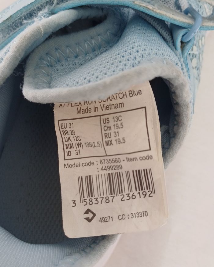 Baskets scratch bleue ciel Décathlon - photo numéro 4