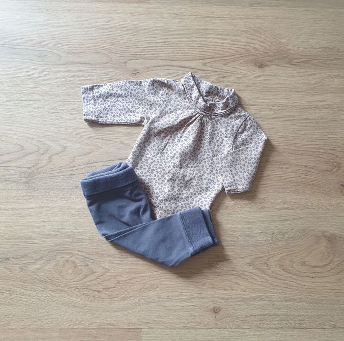 đź©· Ensemble tee-shirt ML legging 1 mois Kiabi #emyfleury_1moisfille