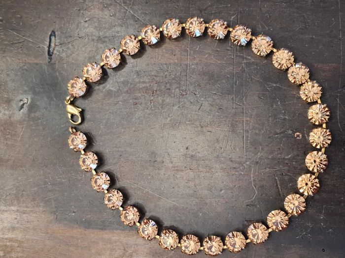Magnifique Collier cristal Swarovski jaune or - photo numéro 10