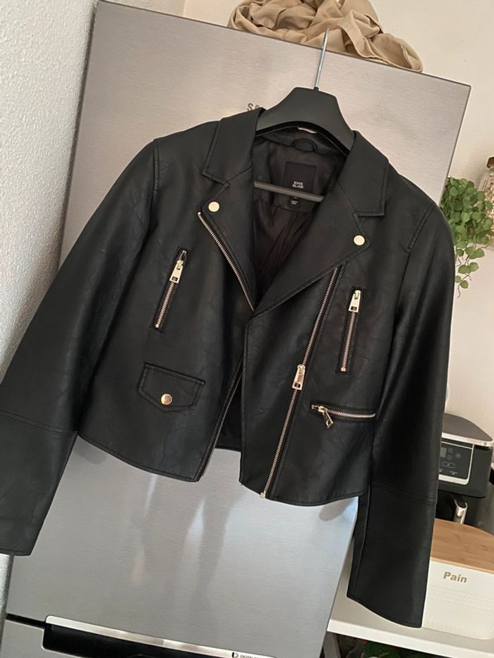 Veste simili cuir noir River Island 10 - photo numéro 3