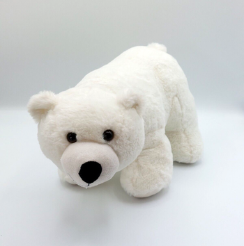 Peluche doudou ours polaire blanc CRÉDIT AGRICOLE env. 37 cm hauteur 19 cm