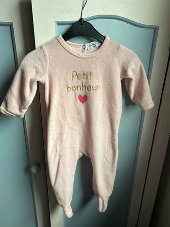 Pyjama hiver rose, 6 mois