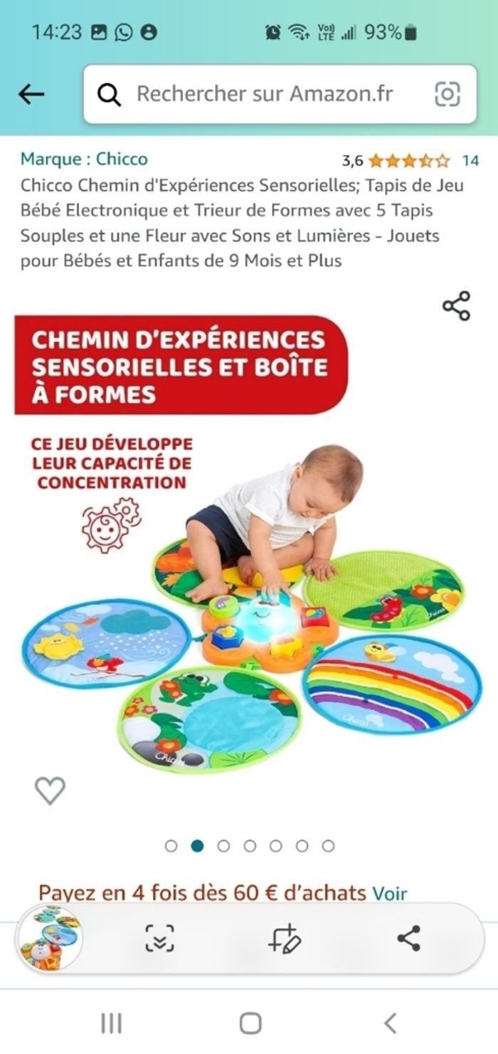 Jeu  tapis d éveil 4 saisons - photo numéro 3