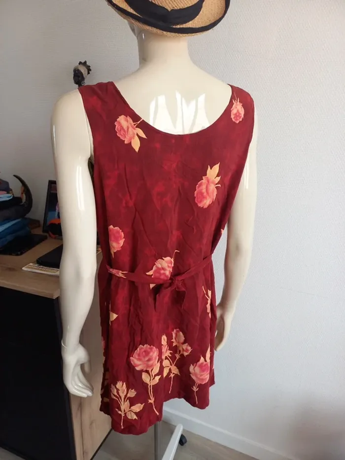 Robe d'été bordeaux S/M - photo numéro 3