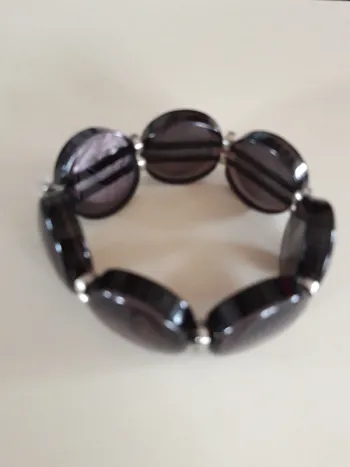 Bracelet élastique noir translucide