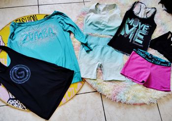 Lot Zumba S short débardeur brassière ensemble