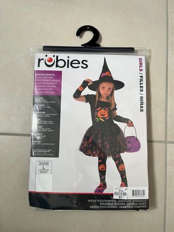 Déguisement Halloween fille sorcière citrouille 8-10 ans
