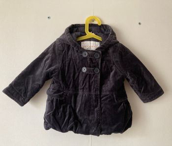manteau effet panne de velours taille 18 mois
