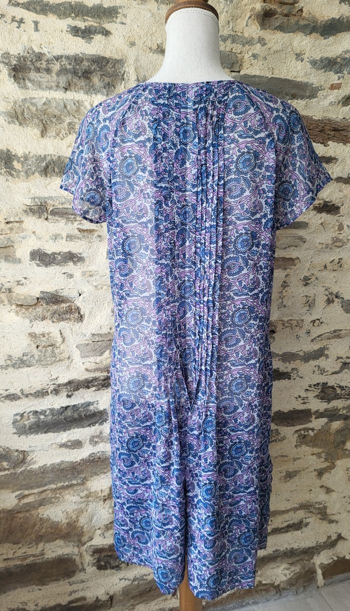 Robe d'été fleurie violet mauve rose Jacqueline Riu Taille 42 - photo numéro 5