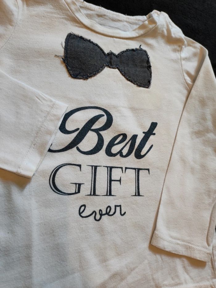 T-shirt manches longues best gift 2-3 ans - photo numéro 3