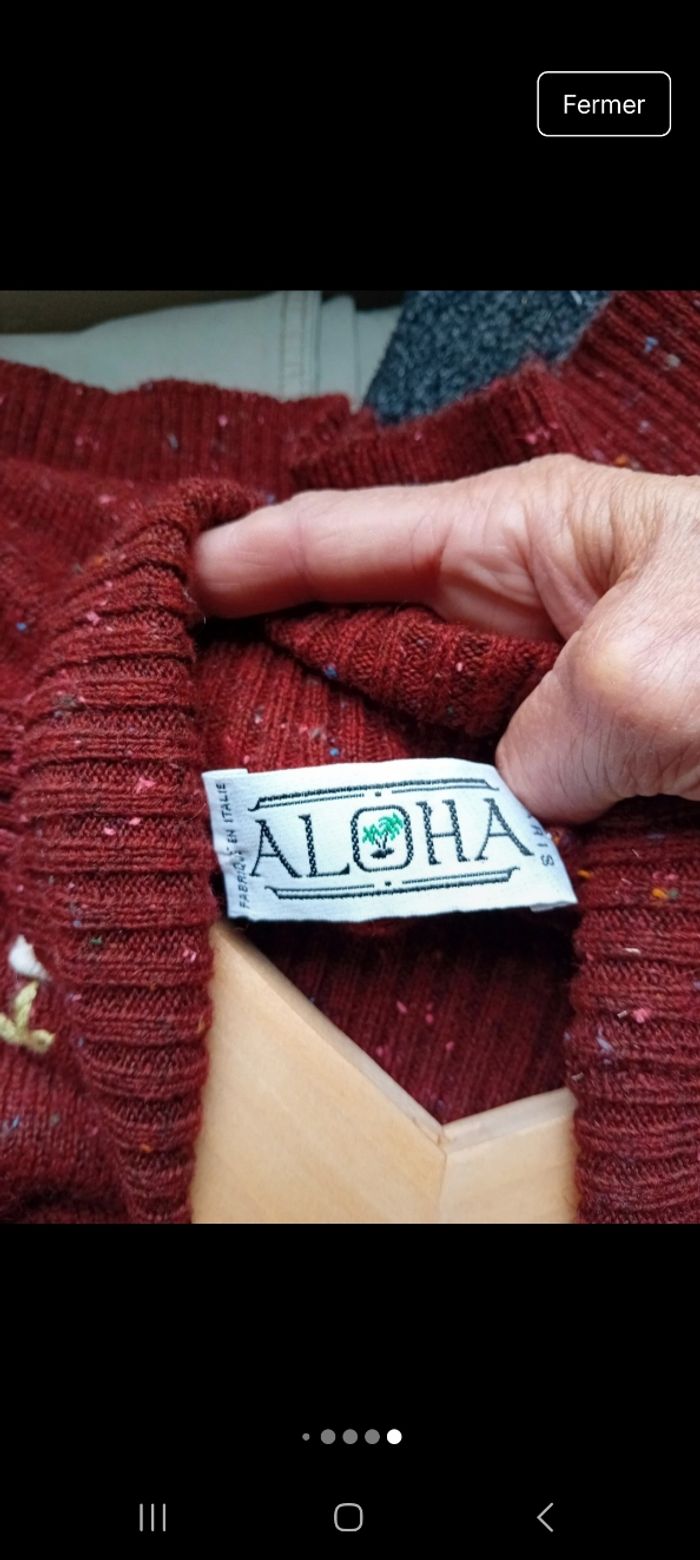 Pull Aloha en laine taille M - photo numéro 5