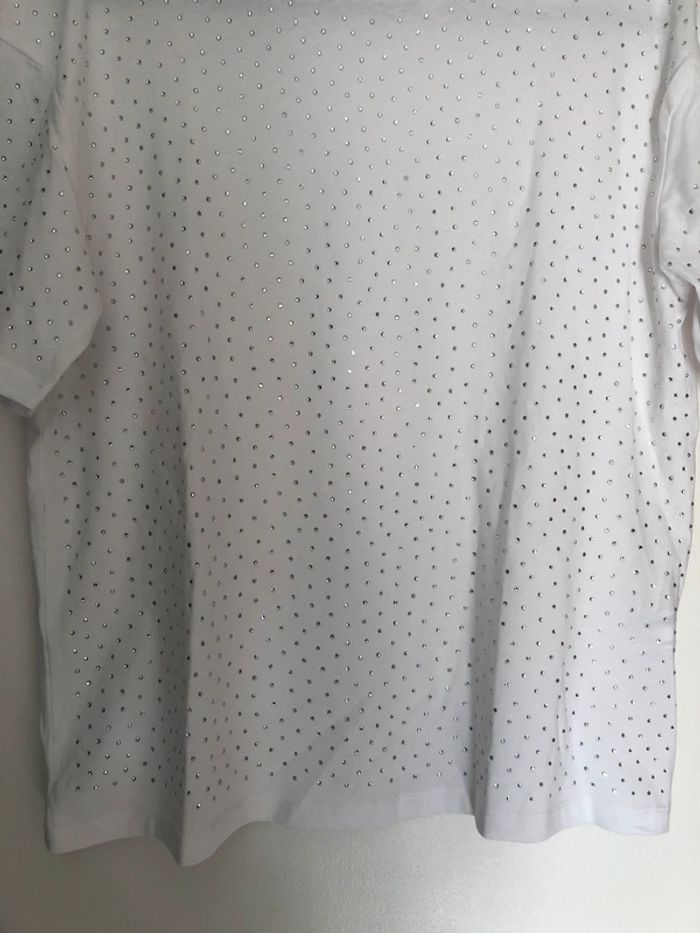 Superbe beau t-shirt à strass Zara neuf avec étiquette taille M - photo numéro 3