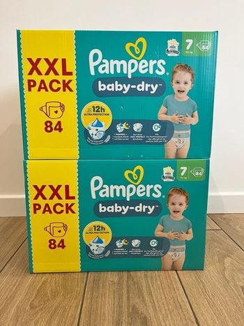 🔹 2 Packs Pampers Baby-Dry Taille 7 XXL Pack